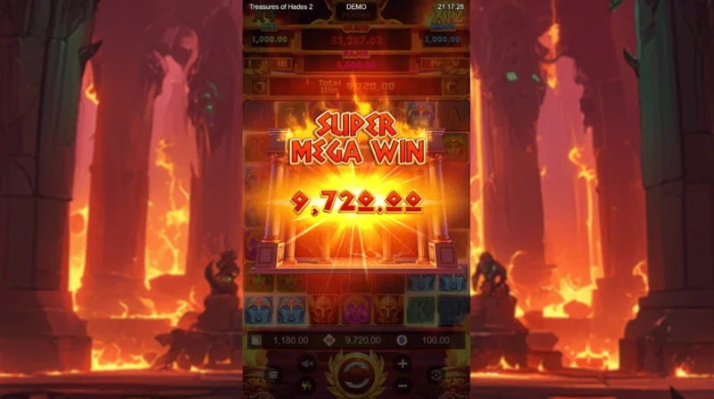 Treasures of Hades 2 — Super méga gain lors du tour de Free Spins avec multiplicateur cumulatif